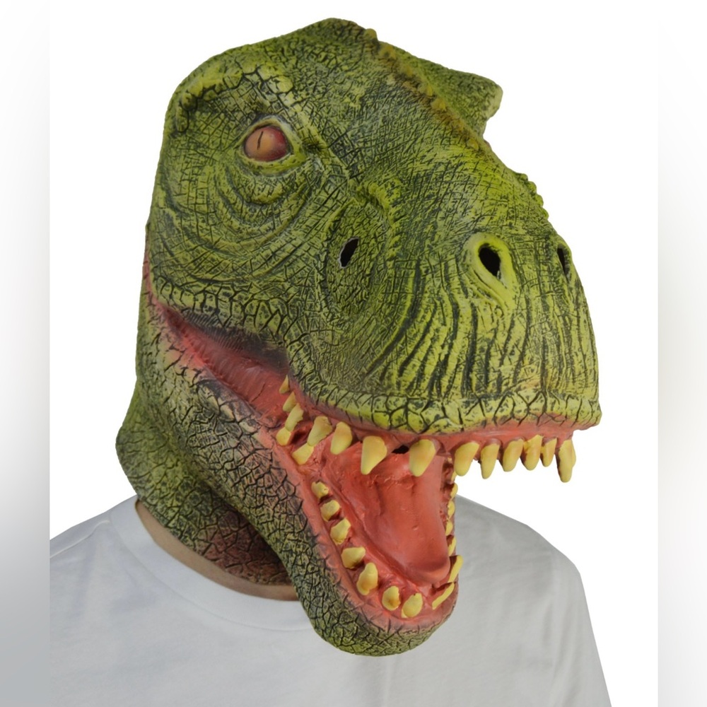 Adults T-Rex Dinosaur Full Head Mask Halloween Costume Jurassic World